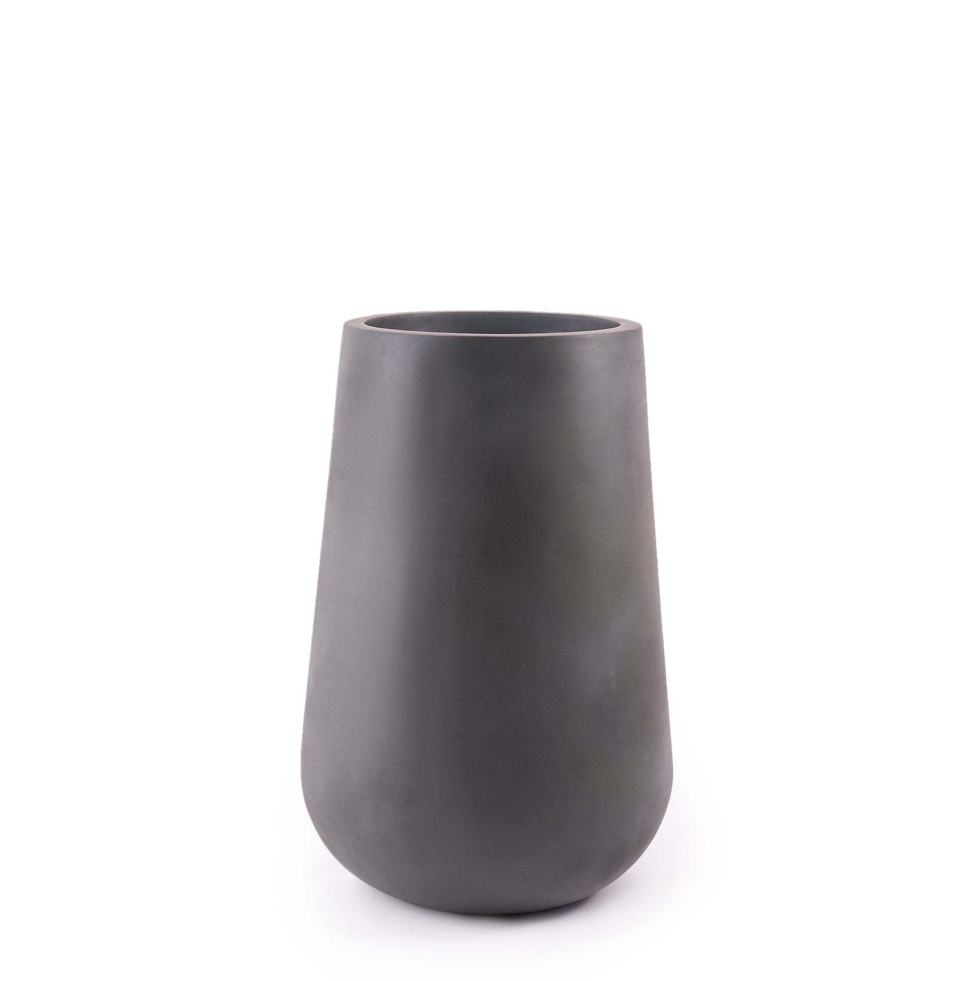 The Rony FRP Grey large planter by Studio Palasa is an ideal fit for living rooms, balcony's and gardens. This large planter has been designed to be tall and sleek with a grey concrete finish, making it the perfect addition to your space.